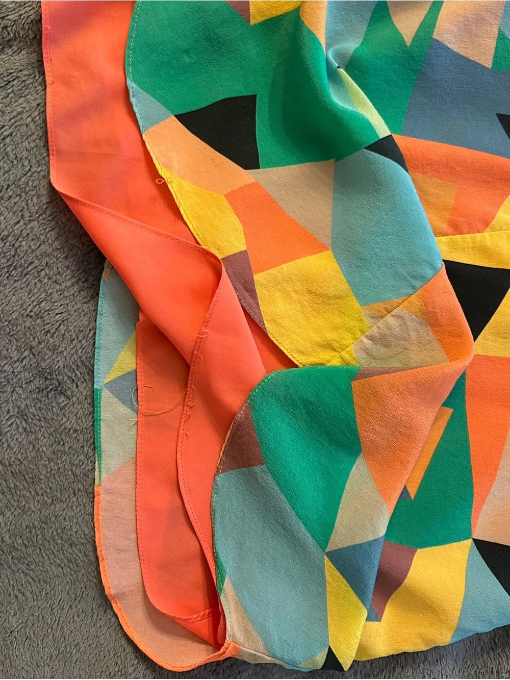 Milly Abstract Multicolor Geometric Silk spaghetti straps dress - Picture 2 of 6
